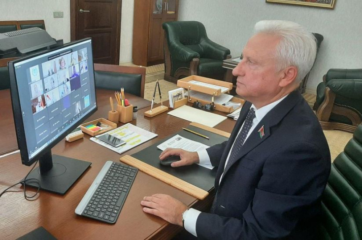 Член Президиума Совета Республики С.Рачков принял участие в вебинаре МПС по вопросам мира и безопасности