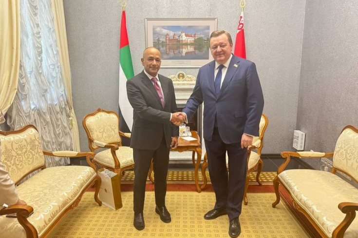 Член Президиума Совета Республики С.Алейник встретился с Чрезвычайным и Полномочным Послом Объединенных Арабских Эмиратов в Республике Беларусь Ибрагимом Салимом аль-Мушаррахом