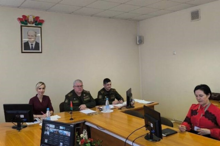 Андрей Кривоносов провел телемост с ГУО «Военная академия Республики Беларусь»