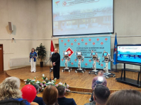 Заместитель председателя Постоянной комиссии Совета Республики по образованию, науке, культуре и социальному развитию, Абельская Ирина приняла участие в торжественном открытии тренажерного зала и передачи аппаратов искусственной вентиляции легких