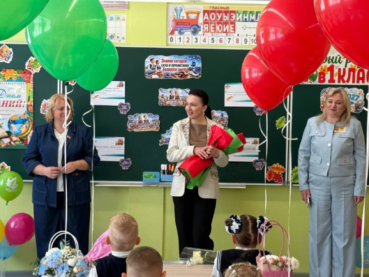 Ирина Петрусевич посетила СШ № 24 имени К.М. Симонова в Могилеве