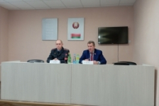 Член Совета Республики В.Полищук встретился с личным составом ОВД Чаусского райисполкома и работниками ЧПУП «Сурожен»