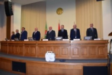 Член Совета Республики Ю.Деркач провел VI Пленум Витебского областного объединения профсоюзов