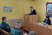 Член Совета Республики В.Полищук выступил перед сотрудниками Дрибинского районного отдела по чрезвычайным ситуациям