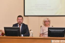 Член Совета Республики И.Левкович провела коллегию главного управления торговли и услуг Витебского облисполкома