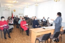Член Совета Республики Е.Зябликова встретилась с профсоюзным активом Борисовского района