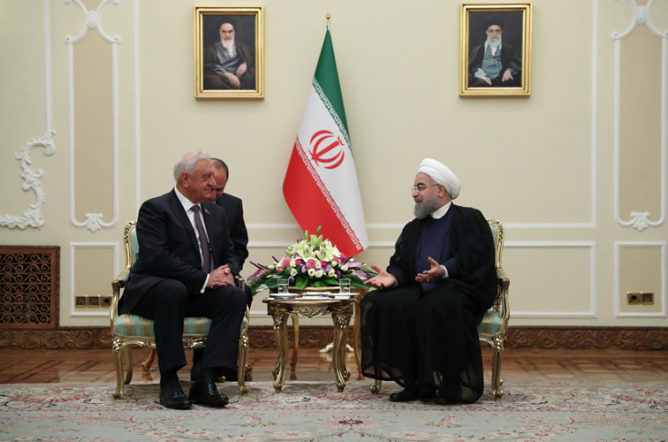 Состоялась встреча Председателя Совета Республики М.В.Мясниковича с Президентом Ирана Х.Роухани
