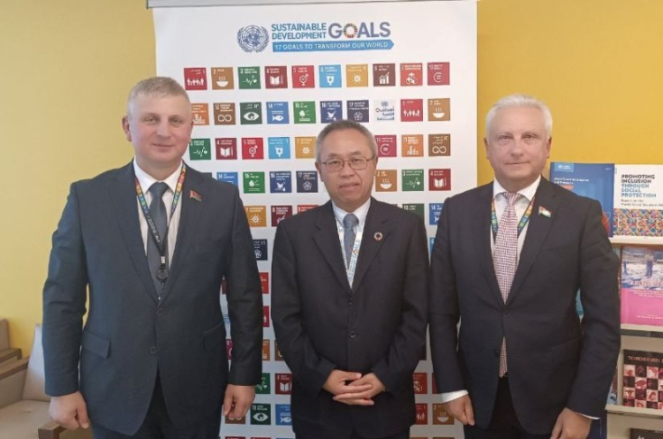 В.Бельский и С.Рачков встретились с заместителем Генерального секретаря ООН по экономическим и социальным вопросам Ли Цзиньхуа