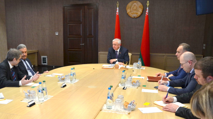 Председатель Совета Республики Мясникович М.В. встретился с докладчиком по Беларуси Комиссии ПАСЕ А.Ригони