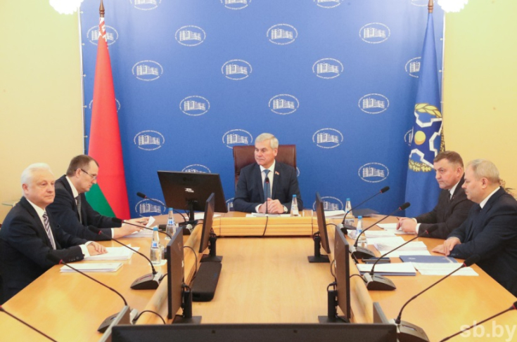 Члены Президиума Совета Республики А.Исаченко и С.Рачков приняли участие 
в совместном заседании Совета 
и пленарной сессии ПА ОДКБ