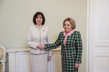 Состоялась встреча Председателя Совета Республики Н.Кочановой с Председателем Совета Федерации В.Матвиенко