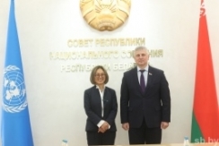 Валерий Бельский провел встречу с региональным директором по Европе и Центральной Азии управления ООН по координации деятельности в целях развития Гви Йоп Сон