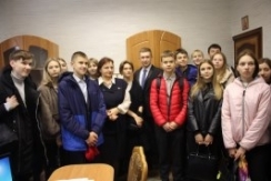 Член Совета Республики Е.Серафинович ознакомила учащихся с работой коллектива «Лiдскай газеты»