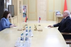 Председатель Совета Республики Н.Кочанова втретилась с Государственным секретарем Союзного государства Д.Мезенцевым